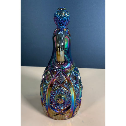 Imperial Glass Purple Iridescent Carnival Glass Cruet Pitcher 7"