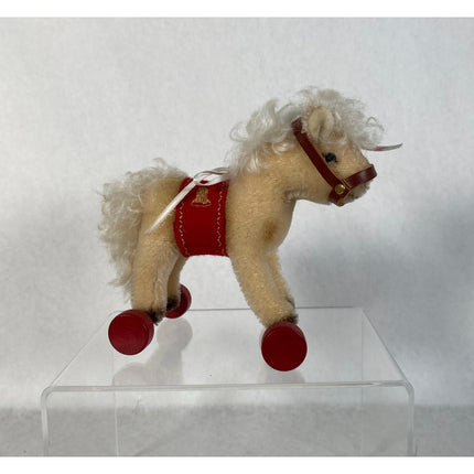 Steiff Pony on Wheels Christmas Exclusive Vintage Collectible Ornament