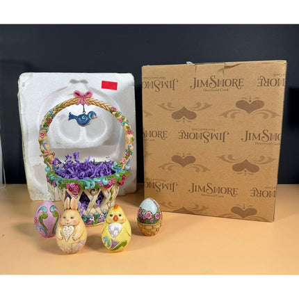 Jim Shore Heartwood Creek Basketful of Surprises 4031691 with Box