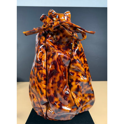 Gucci Hysteria Tortoise Shell Patent Leather Hobo Bag Brown Dust Cover SRP $1595