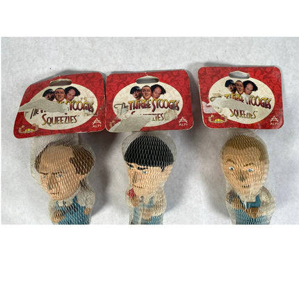 Three Stooges Squeezies 1999 Alpi NIP – Moe, Larry & Curly Set