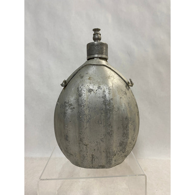 WWII Italian Military Canteen Aluminum Vintage Original – No Strap