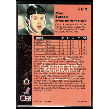 Marc Bureau 1991-92 Parkhurst #302 Minnesota North Stars