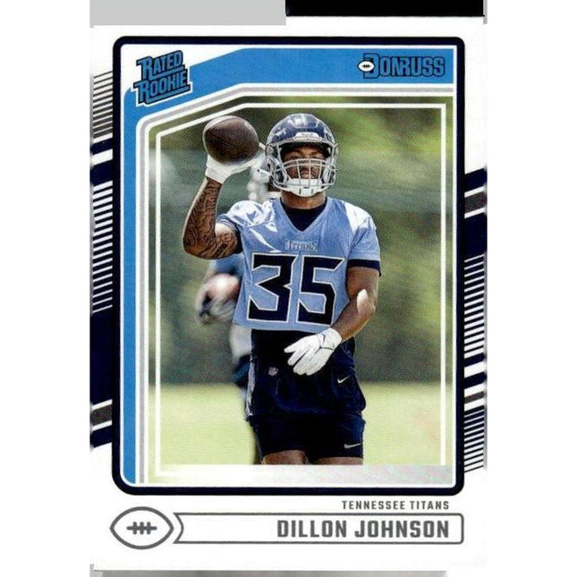 Dillon Johnson 2024 Donruss #399 RC Tennessee Titans