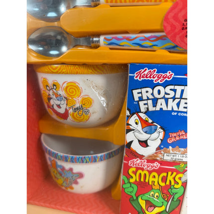 Kellogg's Gift Set 4 Deep Ceramic Bowls & Spoons New in Box