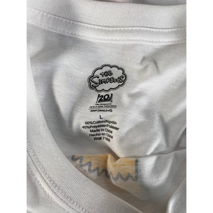 VTG Bart Simpson Tee "Kwik-E-Bart" Large White Long Sleeve T-Shirt