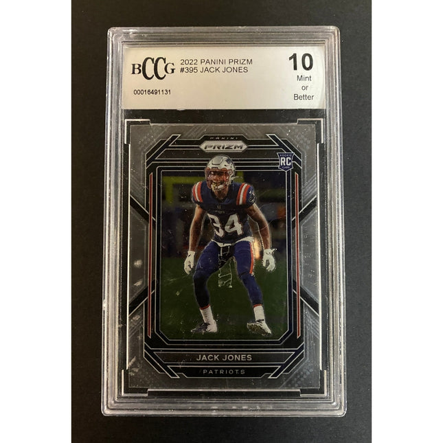 Jack Jones 2022 Prizm 395 Patriots Silver Becket 10 Mint or Better