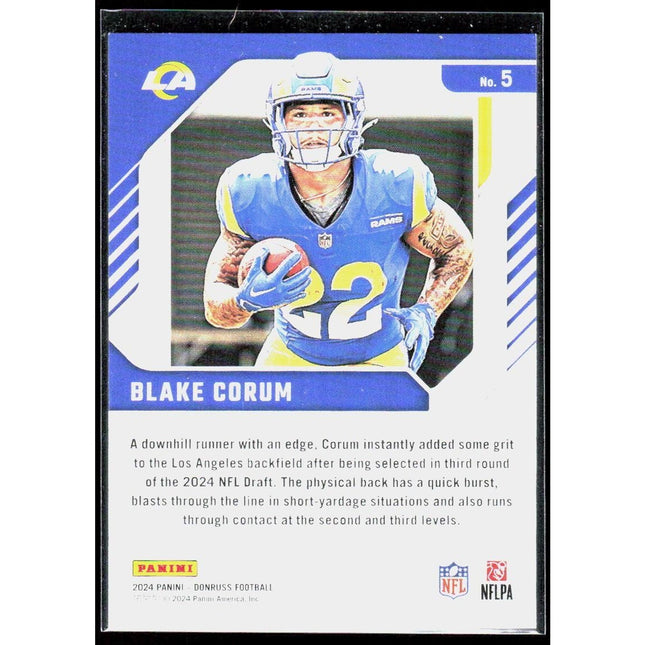 Blake Corum 2024 Donruss Elite Series Rookies #5 Los Angeles Rams