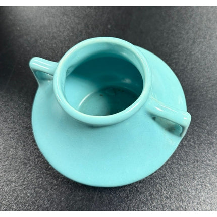 Blue Pottery Vase Ceramic Decorative Flower Vase Handcrafted Style Collectible