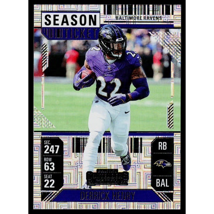Derrick Henry 2024 Panini Contenders Season Ticket Retail #9 Baltimore Ravens