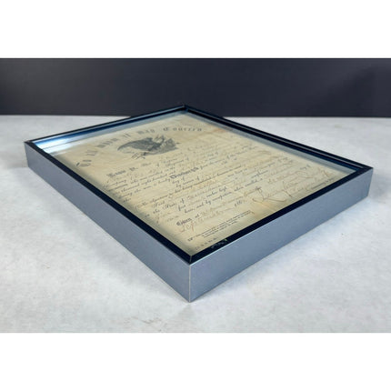 1864 Civil War Discharge Document – 37th Regiment Mass. Volunteers – Framed