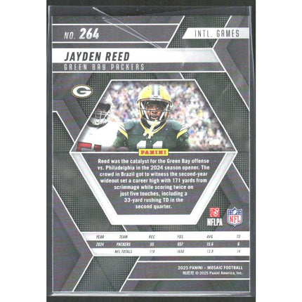 Jayden Reed 2025 Panini Mosaic Silver #264 Green Bay Packers