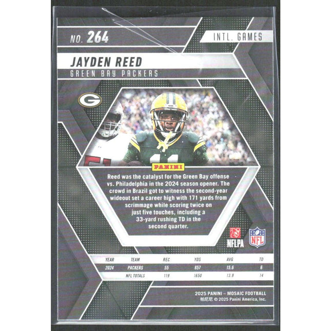 Jayden Reed 2025 Panini Mosaic Silver #264 Green Bay Packers