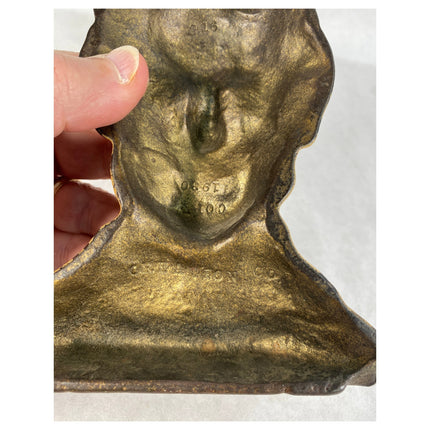Abraham Lincoln Cast Iron Gold Bookends – 6" — 1930s Creation Co.