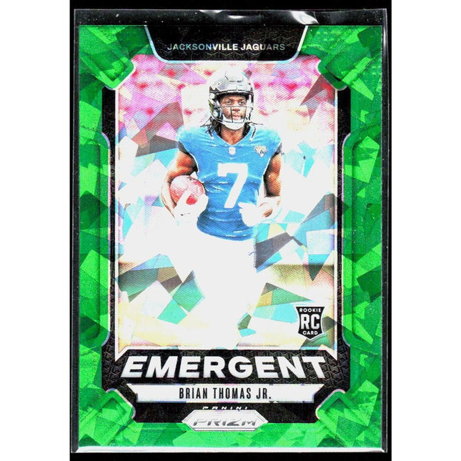 Brian Thomas Jr. 2024 Panini Prizm Emergent Green Ice Prizm #12 Jaguars