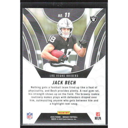 Jack Bech 2025 Panini Mosaic Elevate #11 Las Vegas Raiders
