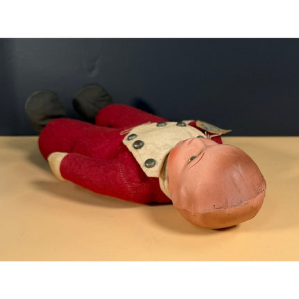 Vintage Unica Belgium Hassan Composition Doll 12" Tagged 1940s-1950s