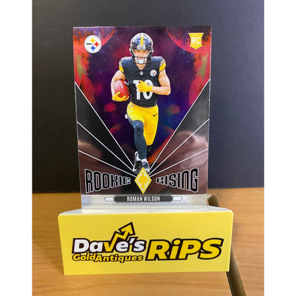 2024 Panini Phoenix Roman Wilson RC #RR-RWN Rookie Rising Insert Steelers