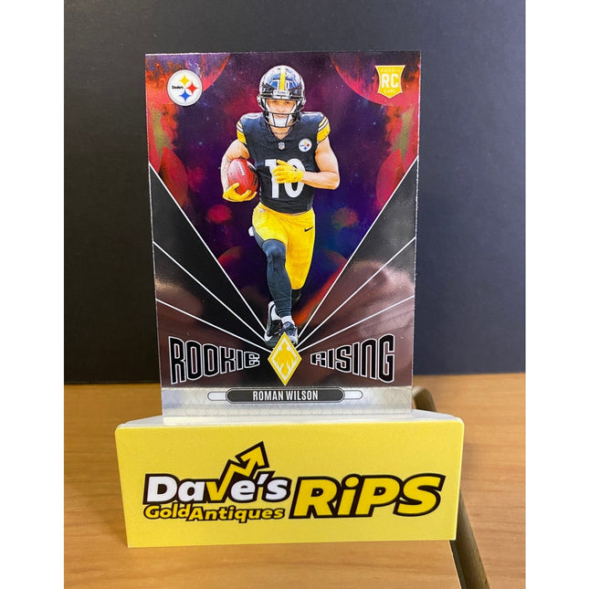2024 Panini Phoenix Roman Wilson RC #RR-RWN Rookie Rising Insert Steelers