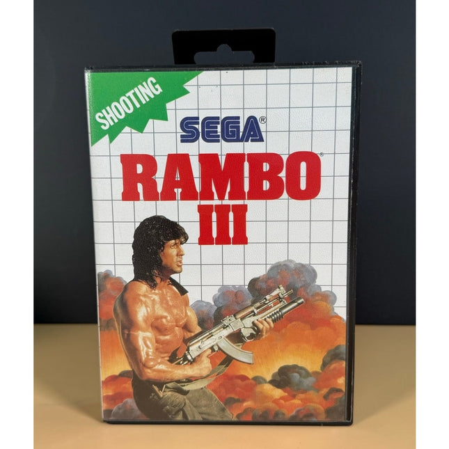 Rambo III Sega Master System Cartridge Vintage Action Shooter Game