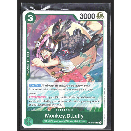 Monkey.D.Luffy The Azure Sea's Seven #OP14-034 Rare