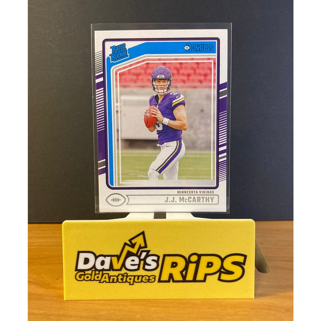 J.J. McCarthy 2024 Donruss Optic #303 New England Patriots Rated Rookie