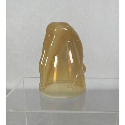 Vintage McKee Caramel Uranium Glass “Bottoms Up” Shot Glass #77725