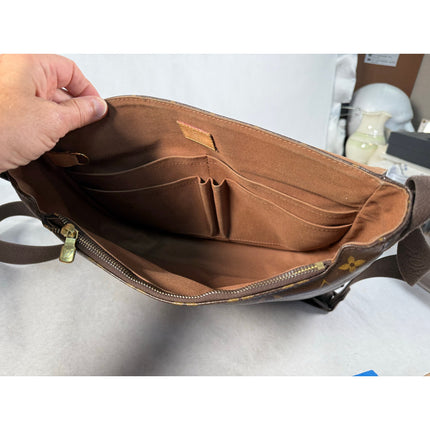 Louis Vuitton Macassar Messenger Crossbody Laptop Bag w/ Entrupy COA MSRP $1900