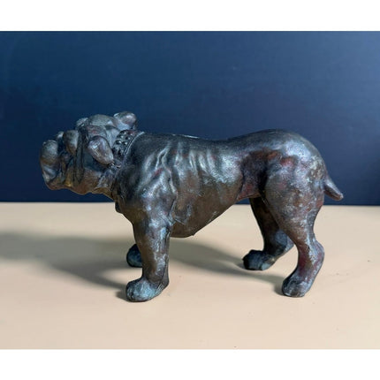 Early Cast Metal Bulldog Figurine 7" Statue