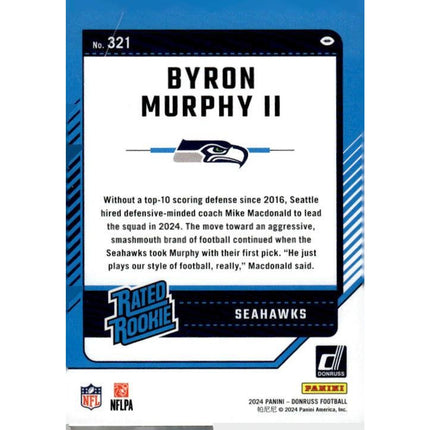 Byron Murphy II 2024 Donruss #321 RC Seattle Seahawks