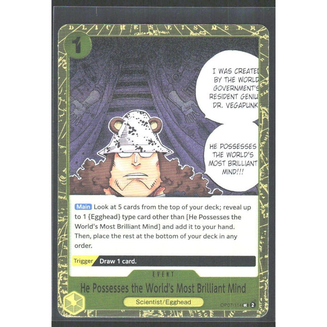 He Possesses the World's Most Brilliant Mind P/F Prem BsterBestVol 2 OP07-114 UC