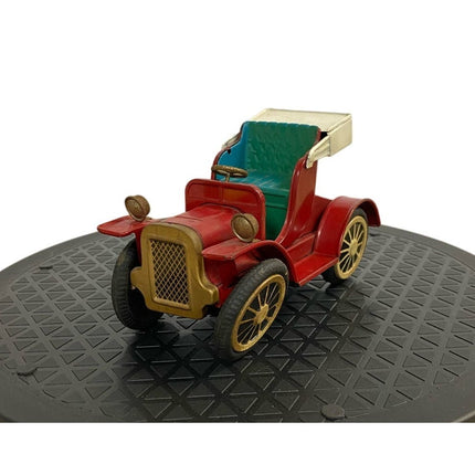 Vintage 1960s Japan Tin Litho Jalopy Roadster Friction Car 6" Toy