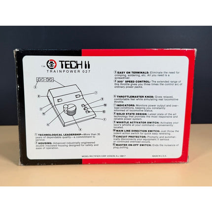 MRC Tech 2 Transformer 027 Model Train Power Supply NIB