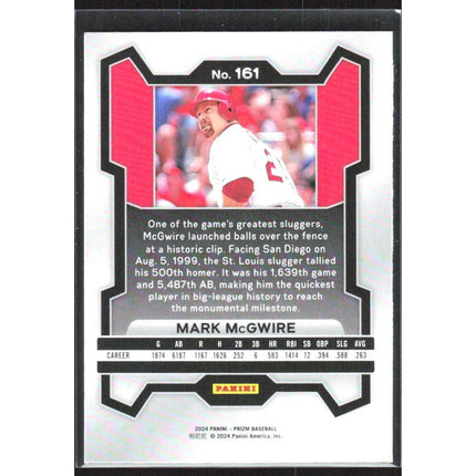 Mark McGwire 2024 Panini Prizm #161 St. Louis Cardinals