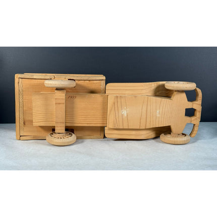 Handmade Wooden 1929 Ford Pop Truck – Crafted by Kaye Munshower Toy Shop 17"