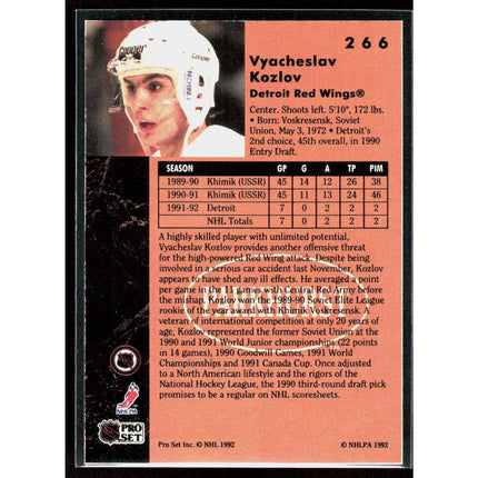 Vyacheslav Kozlov 1991-92 Parkhurst #266 RC Detroit Red Wings