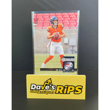 Bo Nix 2024 Donruss #28 Rookie RC Card Denver Broncos