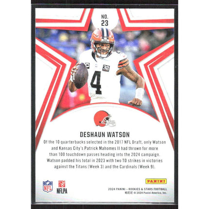 Deshaun Watson 2024 Panini Rookies & Stars Longevity #23 Cleveland Browns