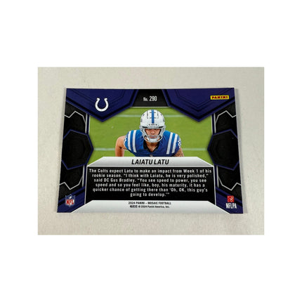 2024 Panini Mosaic Laiatu Latu RC #290 NFL Debut Rookie Colts