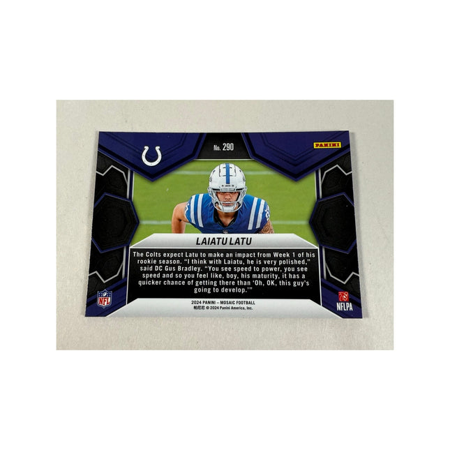 2024 Panini Mosaic Laiatu Latu RC #290 NFL Debut Rookie Colts