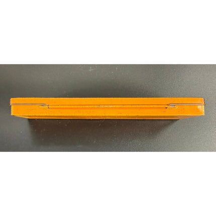 1927 Charles Lindbergh Spirit of St. Louis Orange Metal Pencil Box Case 8"