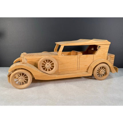 Handmade 1930s Packard Wooden Model Car 17" Custom Built Kaye's Toy Shop Working