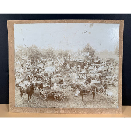 1898 Neuhauser Bros Machinery Sale Bird in Hand PA Cabinet Photograph Deering