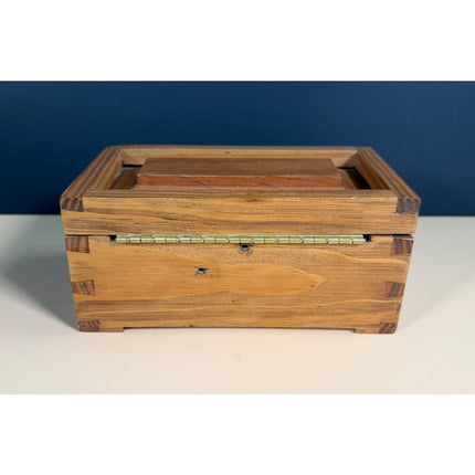 Handcrafted Wooden Curio Jewelry Box by Alan A. Rubin 7" Keepsake Box