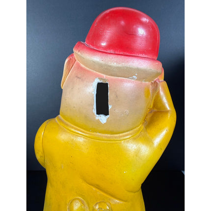 Clown Pig 11" Carnival Chalkware Figurine with Sparkles Vintage