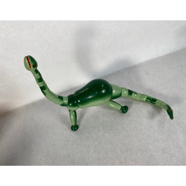 Vintage Twistums Wooden Dinosaur Bank Pull String Toy Bank Dinosaur Decor