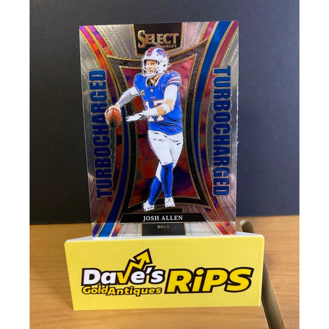 Josh Allen 2024 Select #18 Buffalo Bills Turbocharged Insert Football Card