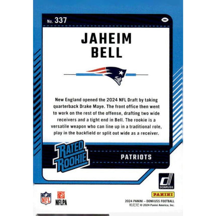Jaheim Bell 2024 Donruss Canvas #337 RC New England Patriots