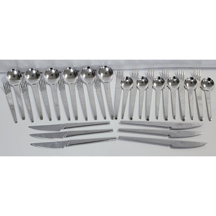 Rare Vintage Mikasa Millennium 30-Piece Stainless Flatware Set – Service for 6