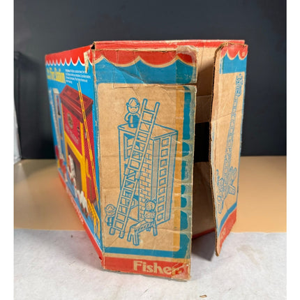 Fisher-Price Fire Station Complete with Original Box Vintage Play Family Toy